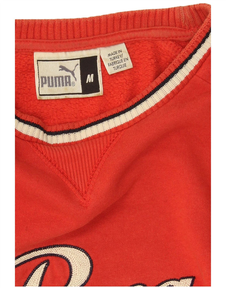 Męska bluza z grafiką Puma, bawełniana, średnia czerwona