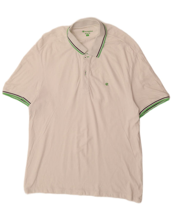 Męska koszulka polo CHAMPION Heritage Fit XL w kolorze białym