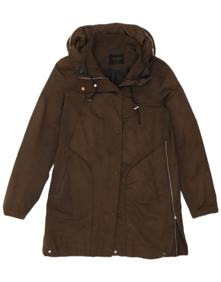 Damska kurtka typu parka oversize z kapturem Zara UK 10 Small Khaki