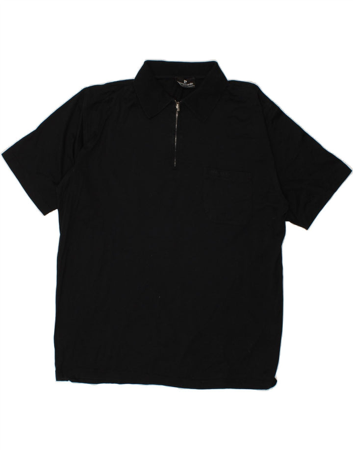 PIERRE CARDIN Mens Polo Shirt Large Navy Blue Cotton Vintage Pierre Cardin and Second-Hand Pierre Cardin from Messina Hembry 