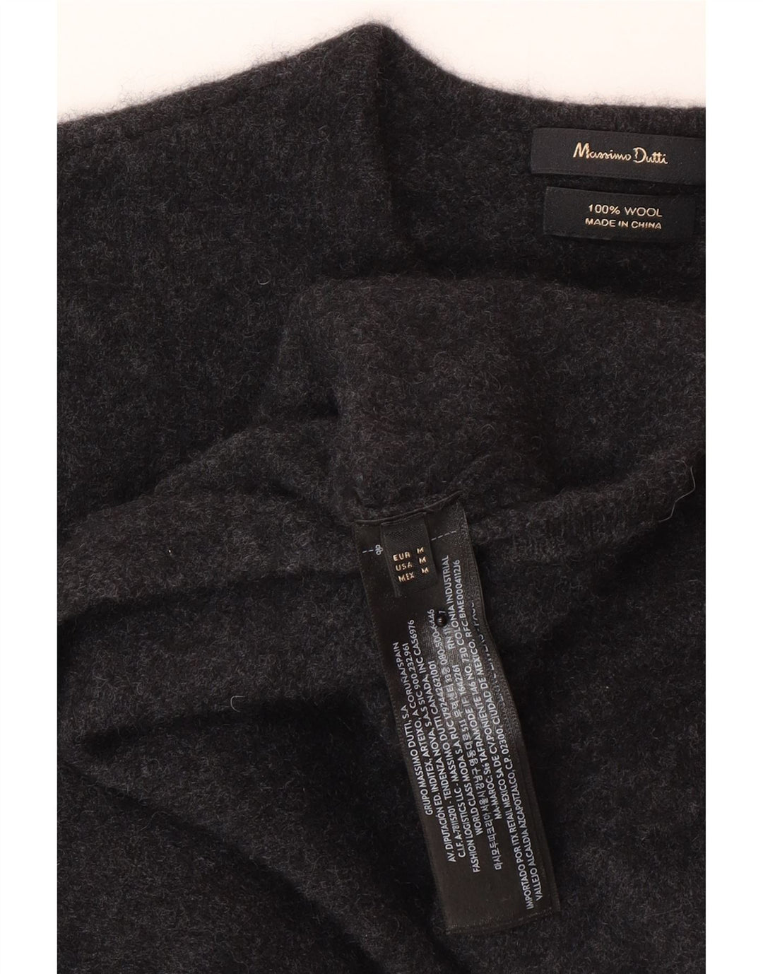 Sweter damski Massimo Dutti Crop Cardigan UK 12 Średni szary wełniany