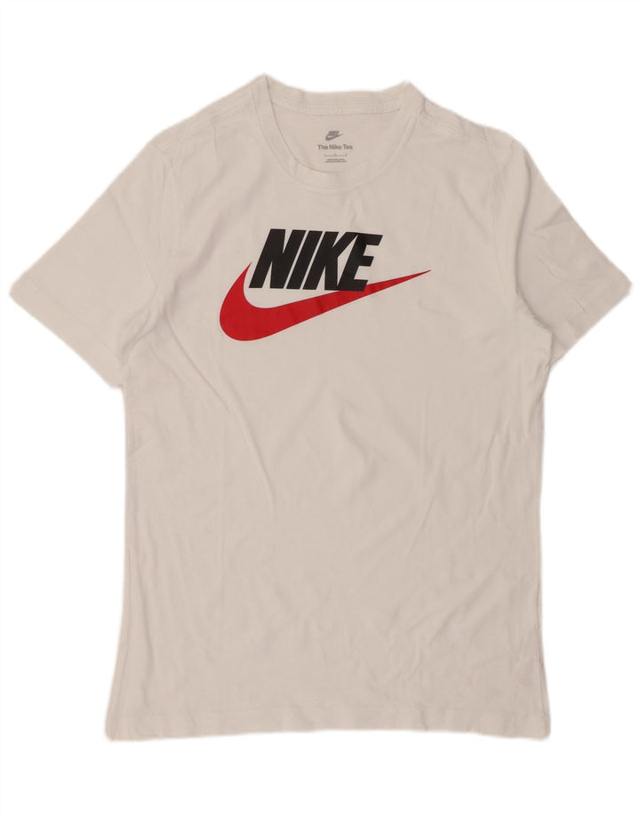 Męski T-shirt z grafiką Nike, duży, biały, bawełniany
