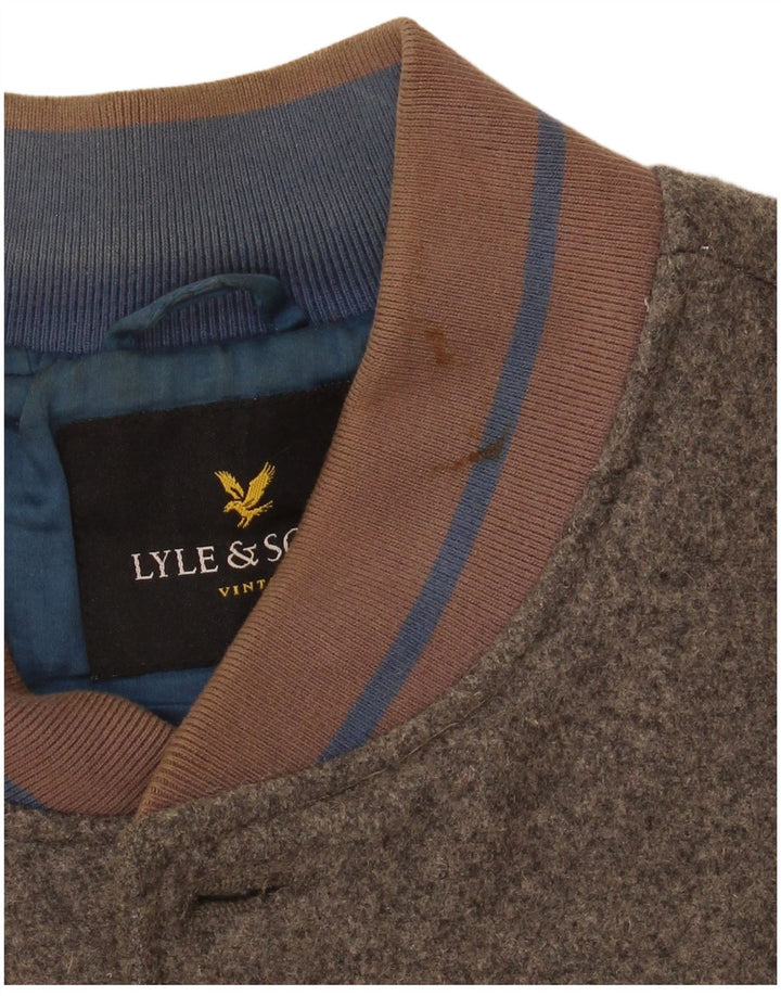 Kurtka bomberka chłopięca Lyle & Scott 13-14 lat, duża, szara wełna