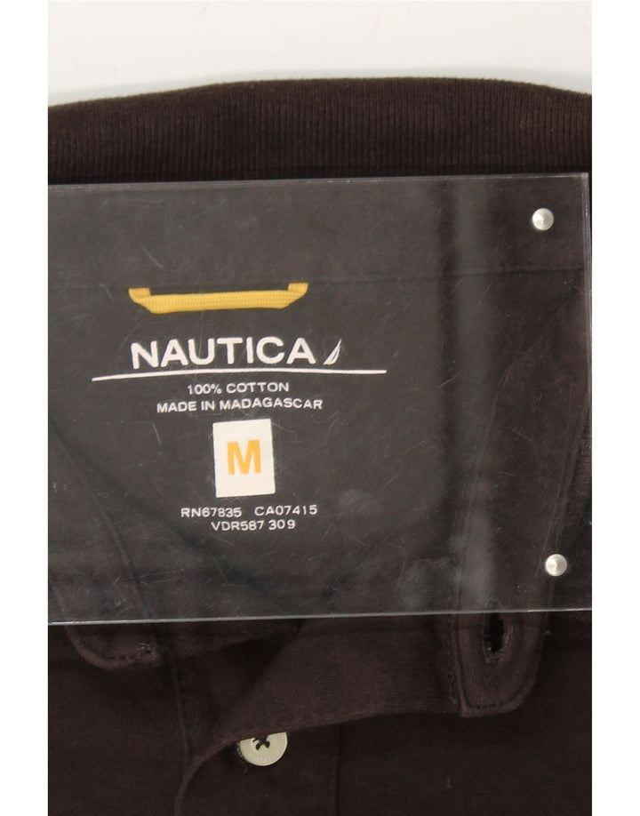NAUTICA Mens Polo Shirt Medium Brown Cotton Vintage Nautica and Second-Hand Nautica from Messina Hembry 