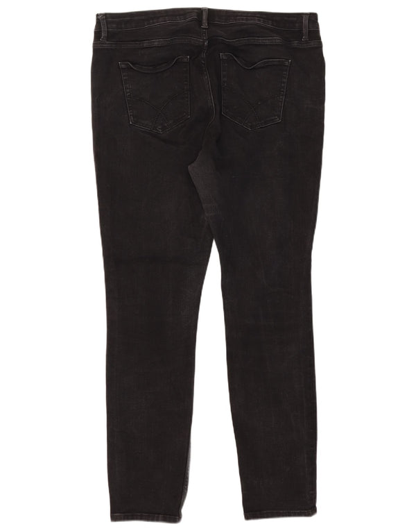 Crew Clothing Damskie obcisłe dżinsy UK 18 XL W36 L29 Czarna bawełna