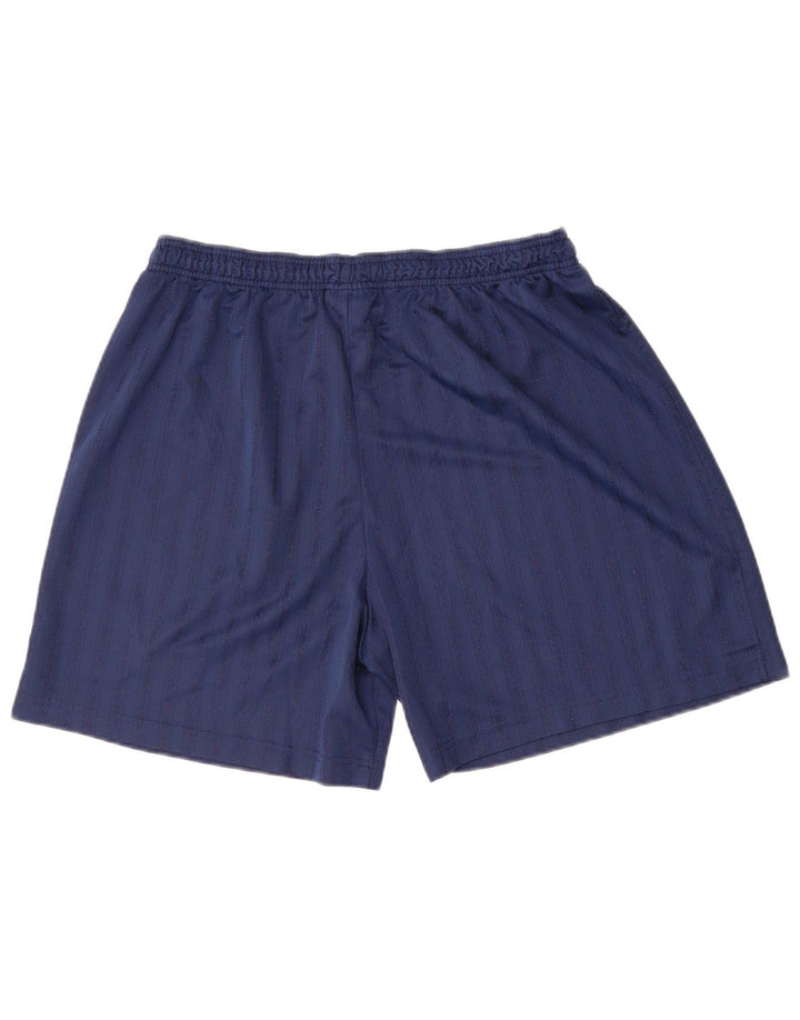Męskie spodenki sportowe Umbro XL, granatowe, poliestrowe w prążki