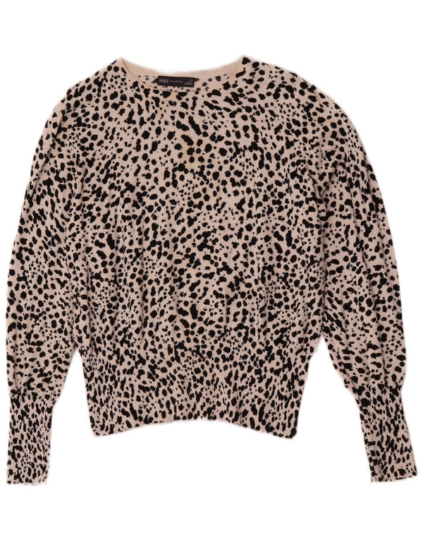 Marks & Spencer Damski sweter z dekoltem w łódkę, UK 14, średni beż