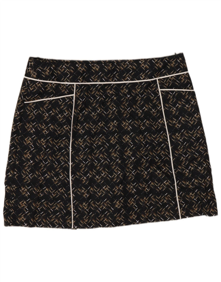 Damska spódniczka mini IZOD US 6 Medium W32 Czarny geometryczny poliester