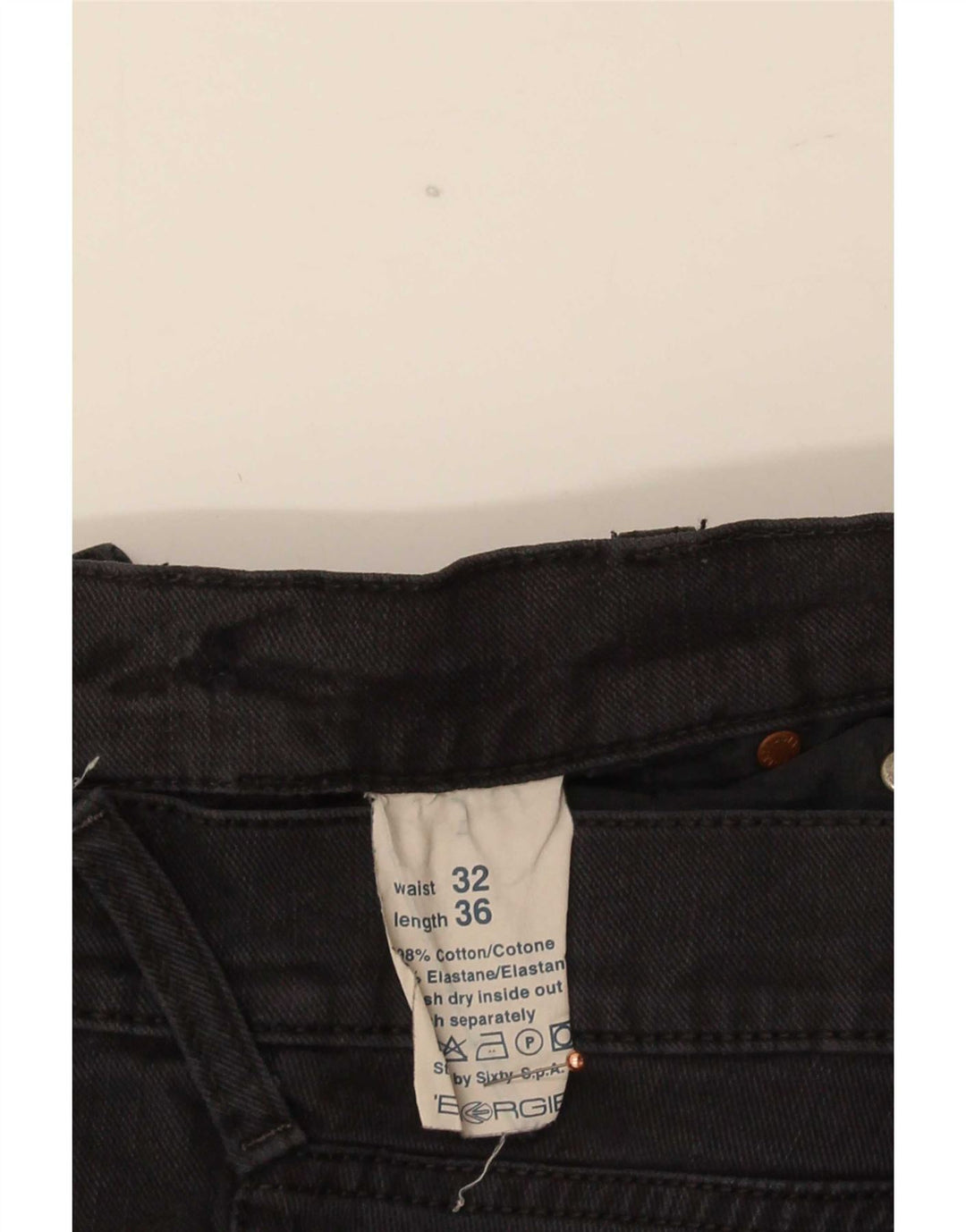 Damskie jeansy Energie Slim W32 L36 Czarna bawełna