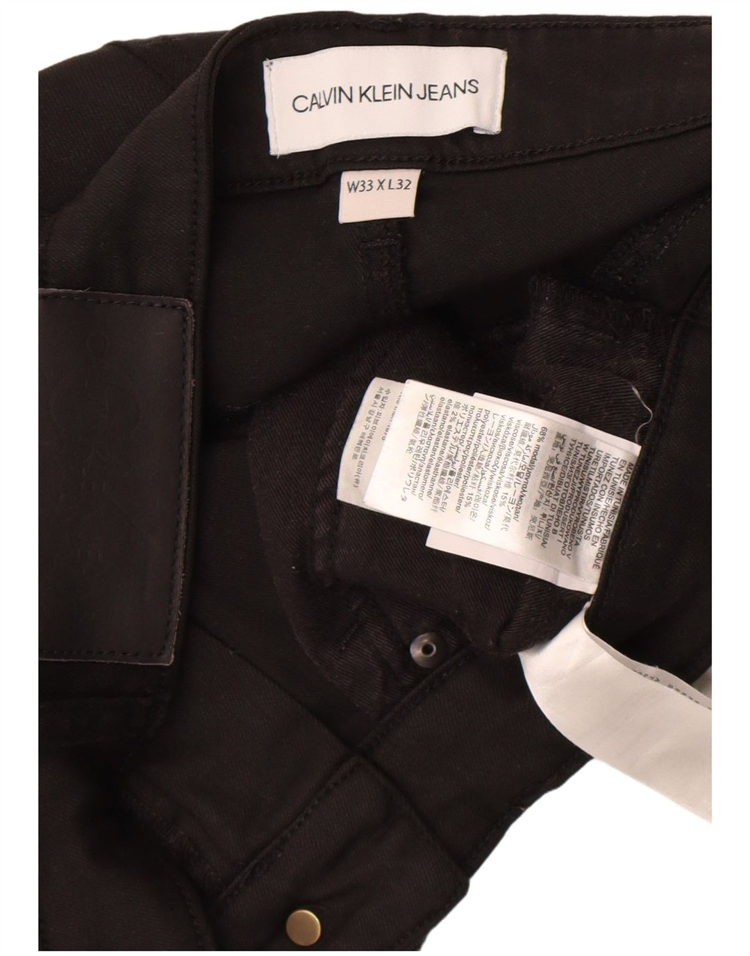 Męskie dżinsy Calvin Klein W33 L32 Czarny Modal