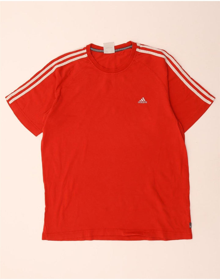 Adidas Męska Koszulka Top Duża Czerwona Bawełna