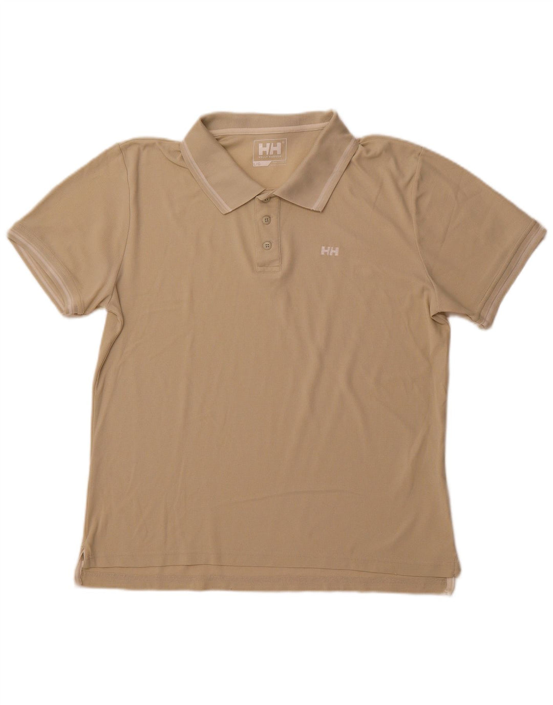 Męska koszulka polo HELLY HANSEN, duża, beżowa, poliamidowa