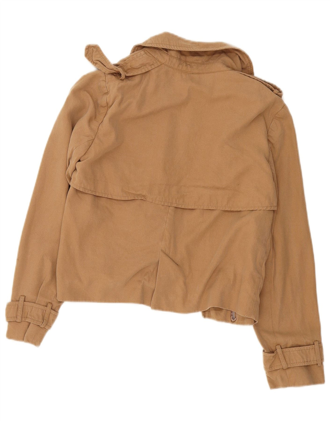 Damska otwarta, oversize'owa kurtka wojskowa Zara UK 10 Small Beige Lyocell