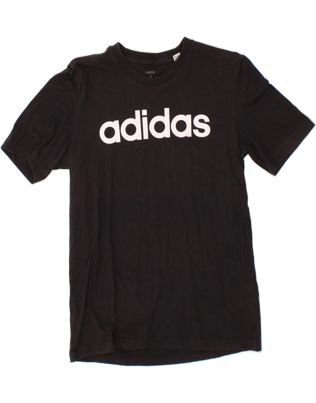 ADIDAS Mens Graphic T-Shirt Top Small Black Cotton Vintage Adidas and Second-Hand Adidas from Messina Hembry 