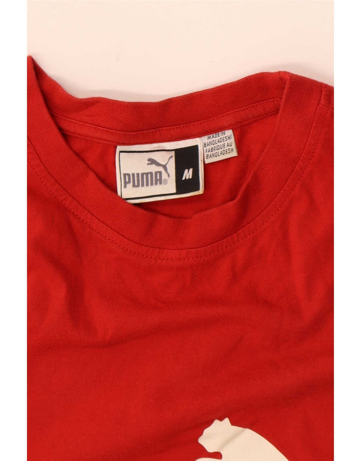 Męski T-shirt Puma z grafiką, średni czerwony