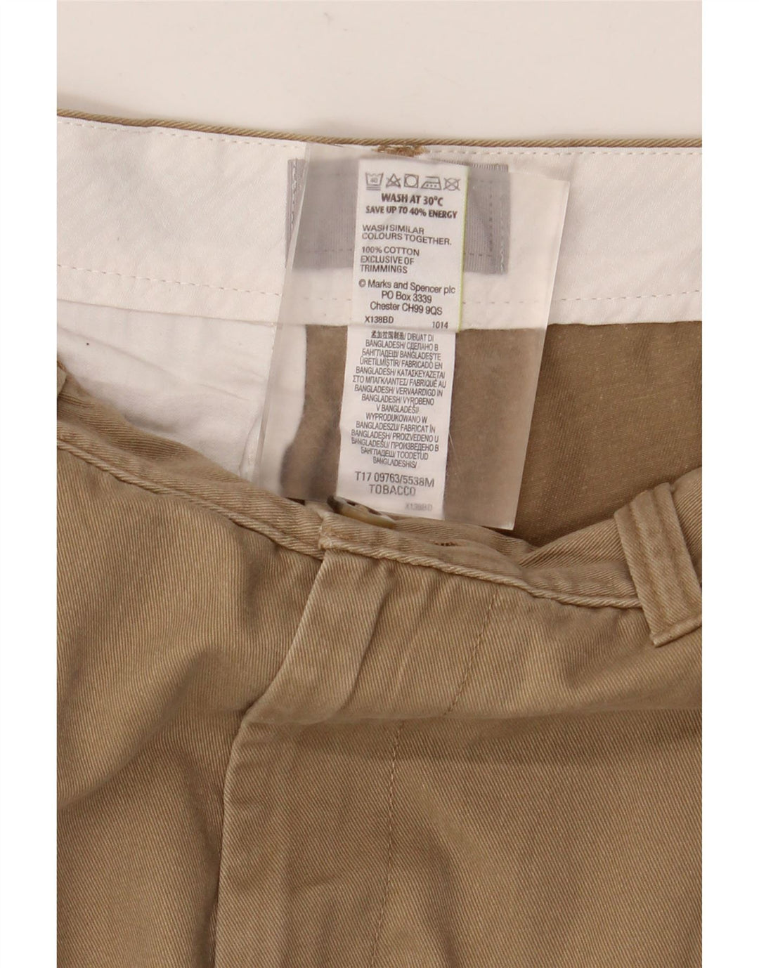 Męskie spodenki Chino MARKS & SPENCER W32 Średni brązowy, bawełniany