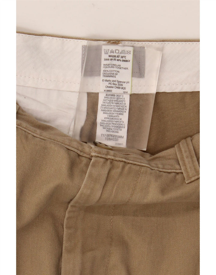 Męskie spodenki Chino MARKS & SPENCER W32 Średni brązowy, bawełniany