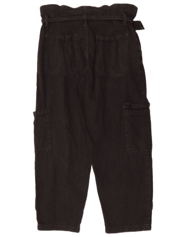 Damskie jeansy All Saints Cargo Tapered UK 12 Medium W32 L27 Czarna bawełna