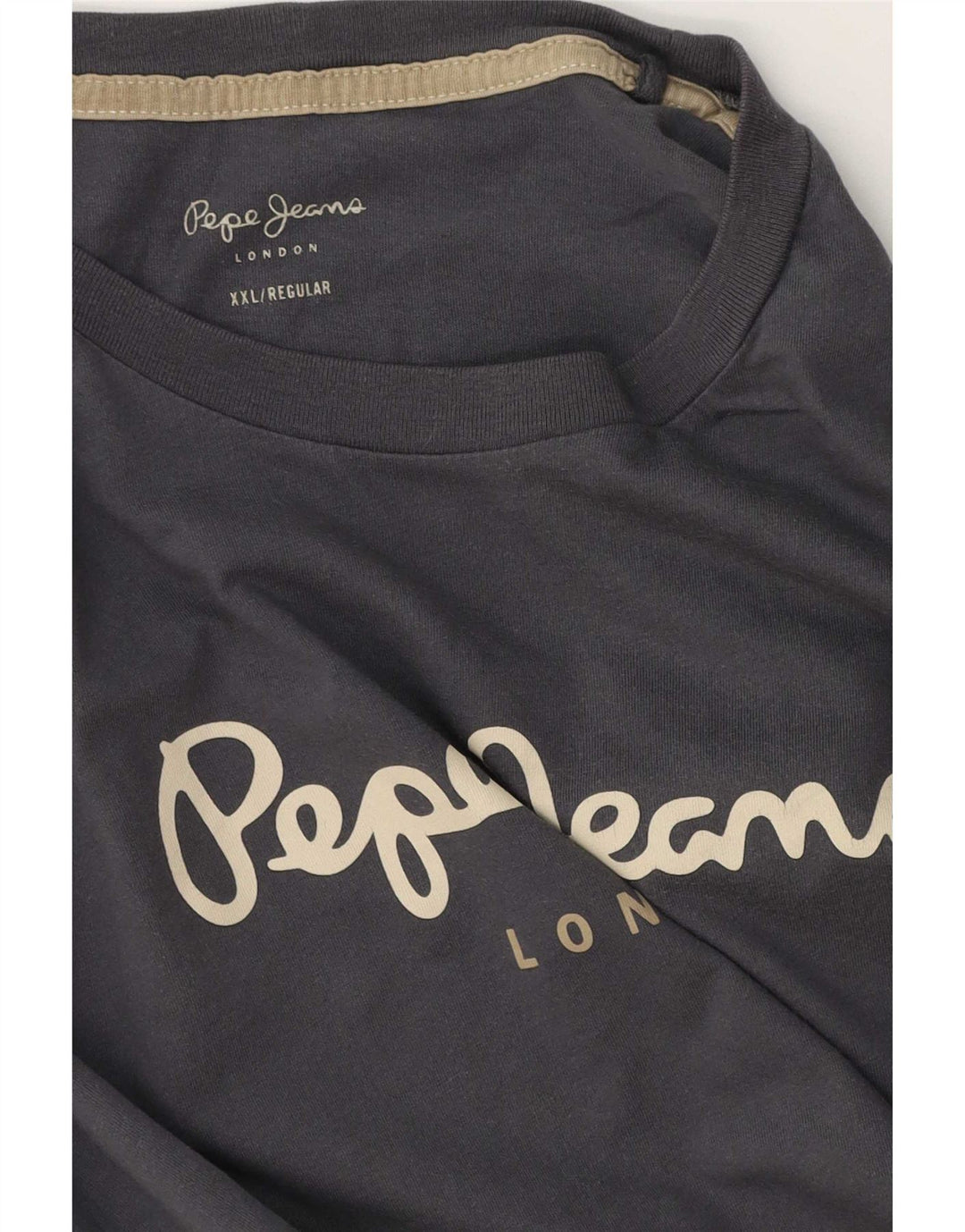 Męski T-shirt z regularną grafiką PEPE Jeans, 2XL, szary