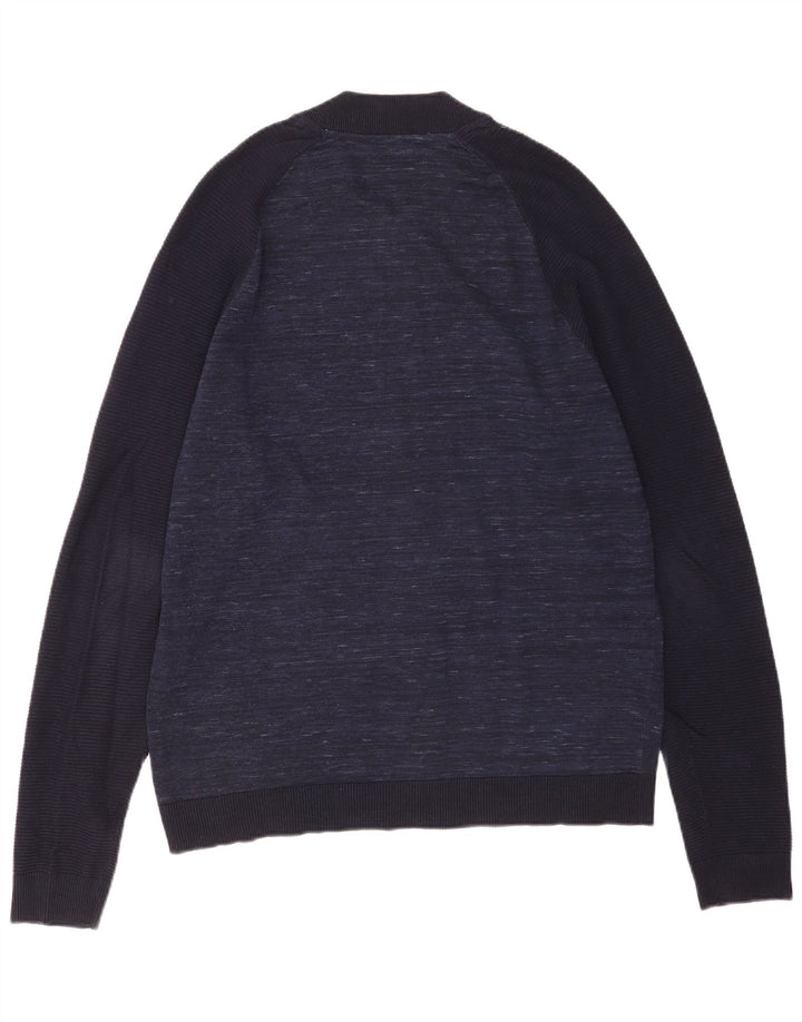 Męski sweter rozpinany Jack & Jones XL, granatowy, nakrapiany