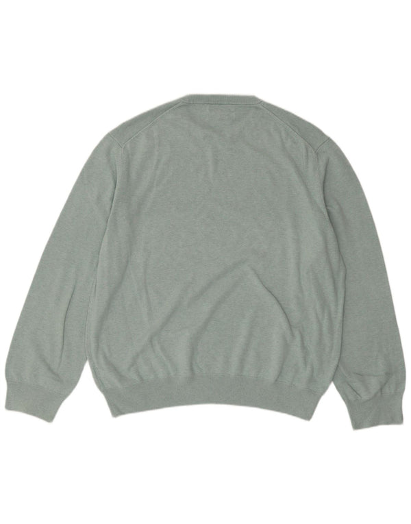 MARKS & SPENCER Męski sweter z okrągłym dekoltem, 2XL, zielony, bawełniany