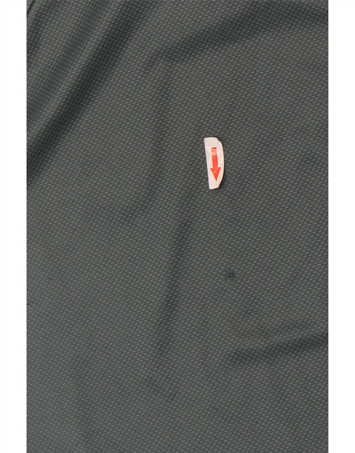 T-shirt męski Nike Top, średni zielony poliester z blokami kolorów