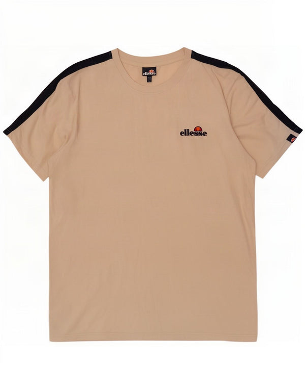 T-shirt męski Ellesse Top 2XL z bawełny w kolorze złamanej bieli