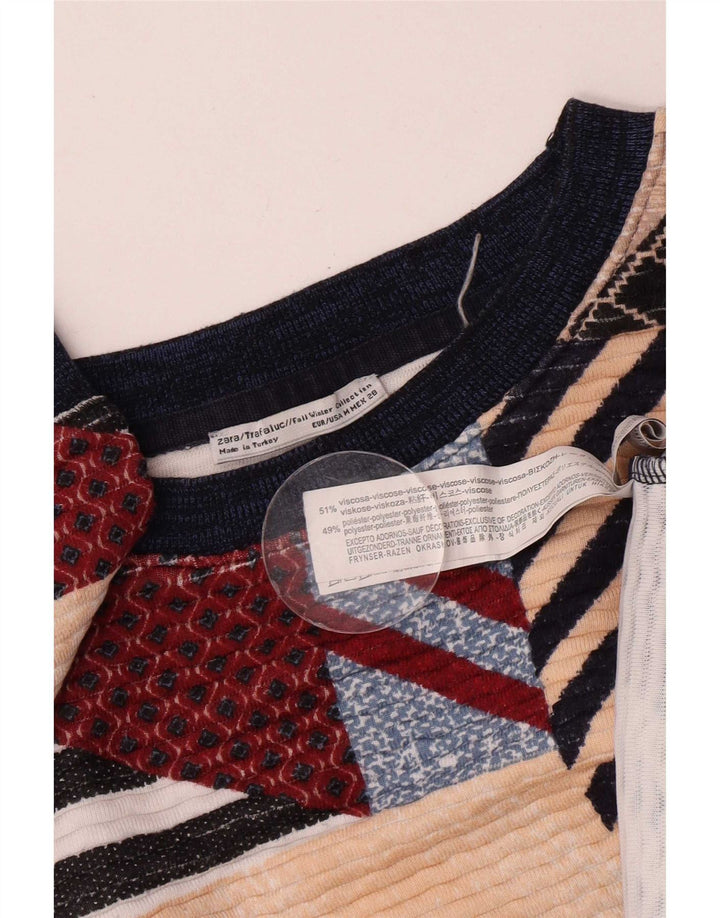 Damski sweter o luźnym kroju Zara UK 14, średni, wielokolorowy
