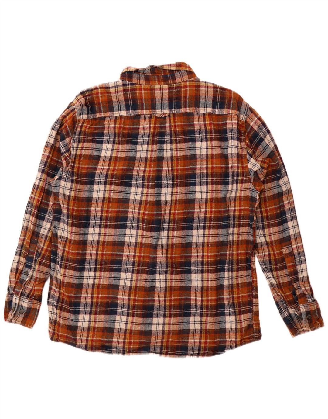 Męska koszula flanelowa Eddie Bauer XL w brązową kratę, bawełniana