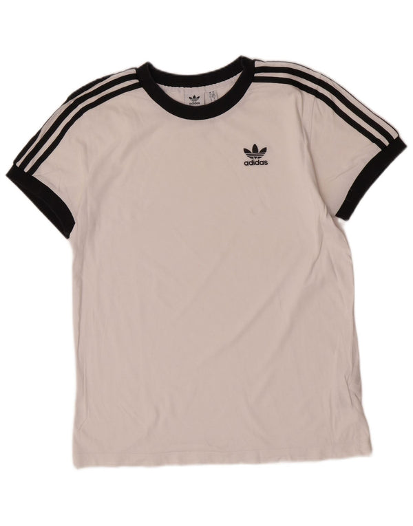 Damska koszulka z krótkim rękawem Adidas z grafiką Top UK 6 XS w kolorze białym