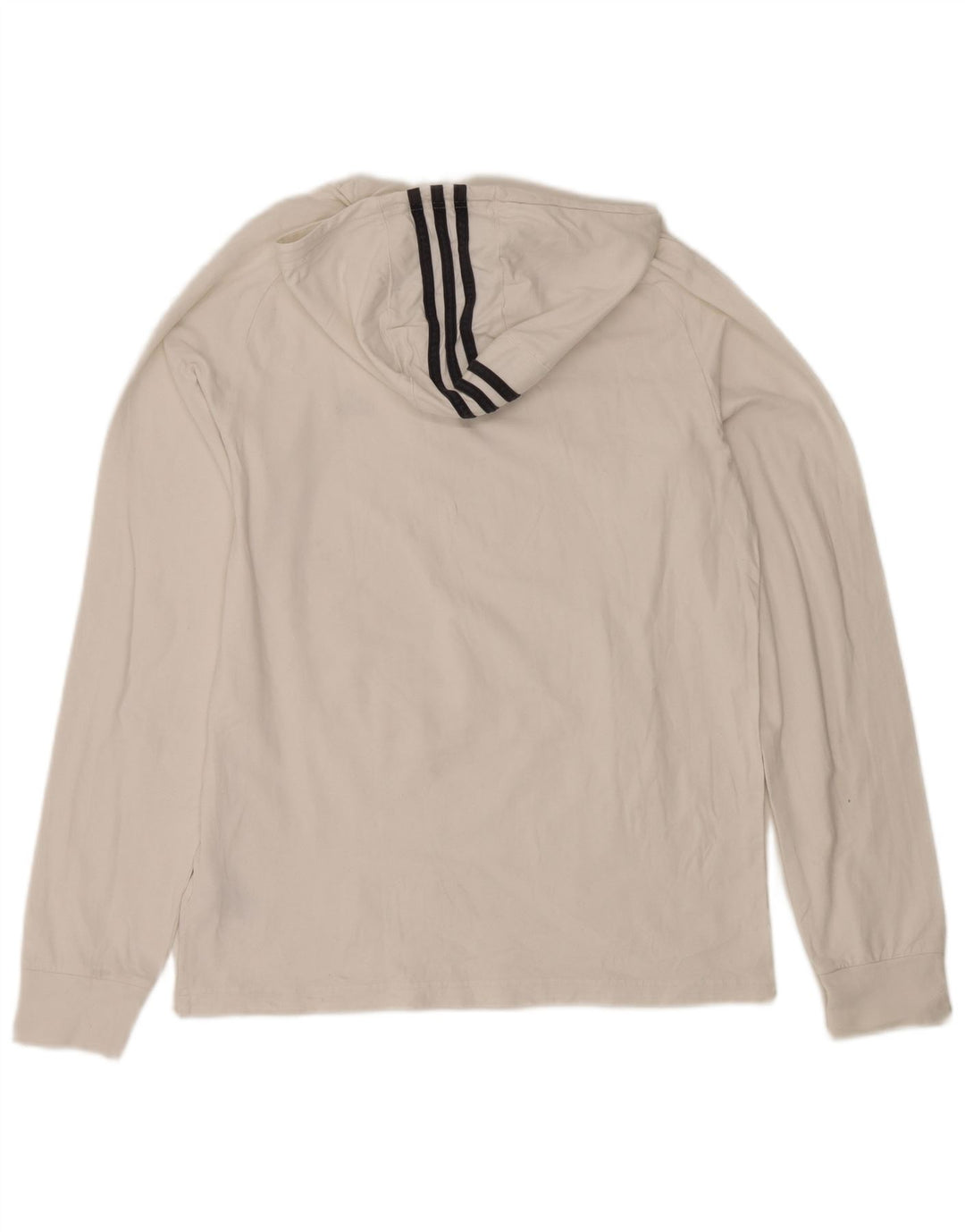 Adidas Męska bluza z kapturem i długim rękawem, duża, biała bawełna
