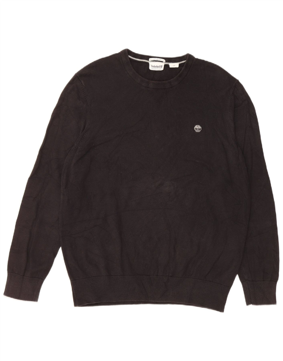 Męski sweter Timberland z okrągłym dekoltem, duży, czarny, bawełniany