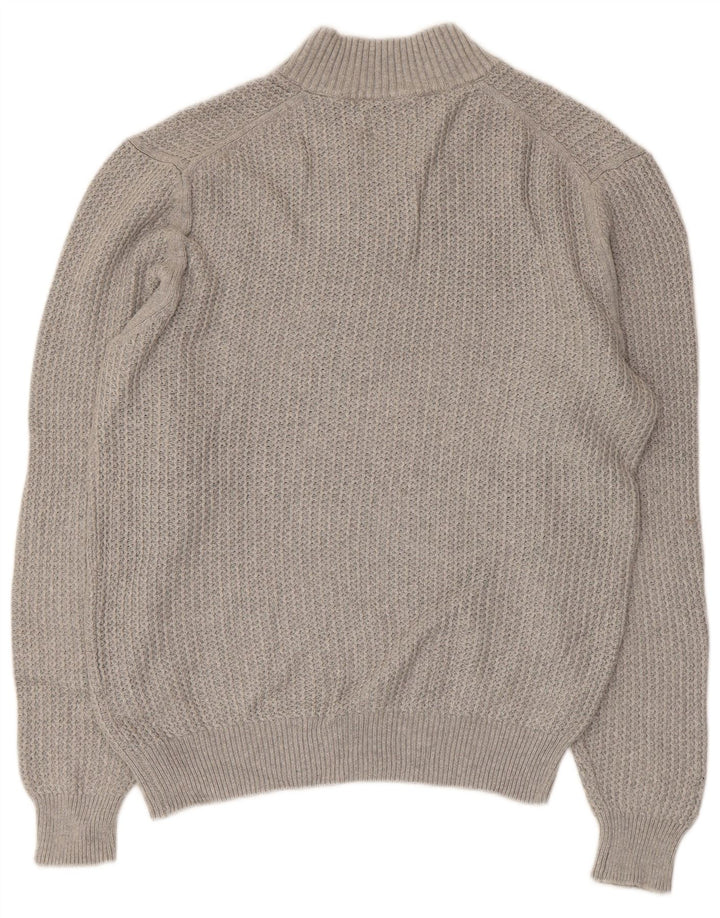 Sweter damski Massimo Dutti z golfem UK 16, duży, szary, bawełniany