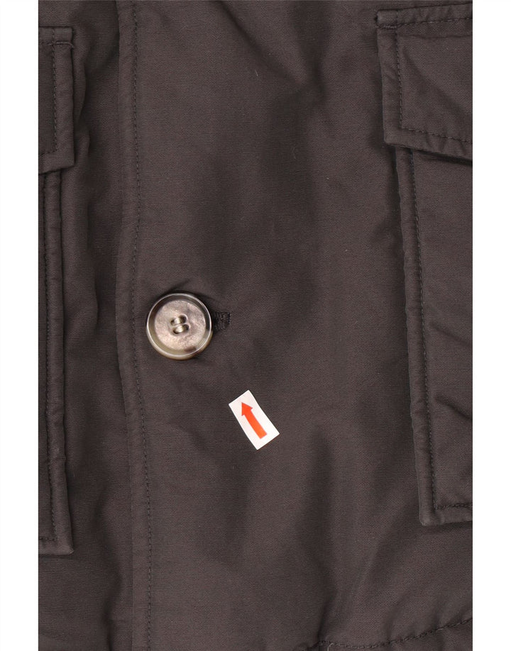 WOOLRICH Chłopięcy, ocieplany płaszcz z kapturem, 9-10 lat, czarna bawełna