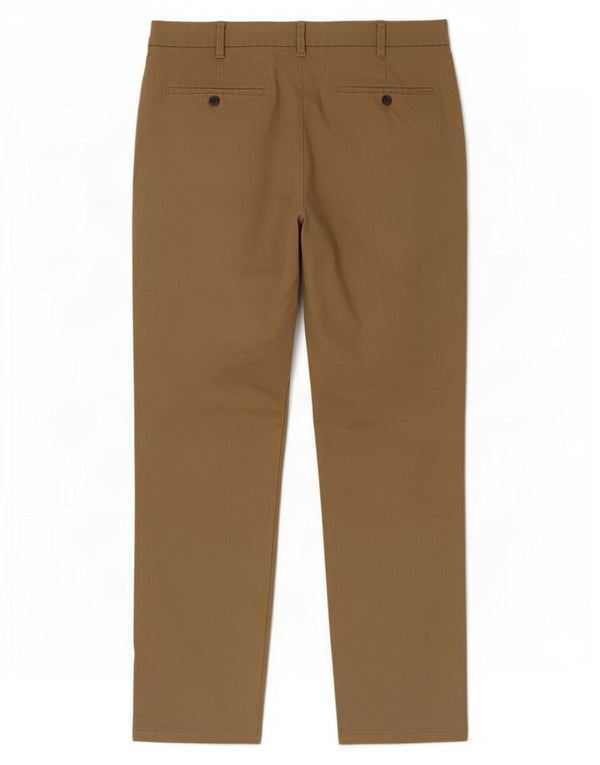 Męskie spodnie chino o regularnym kroju Marks & Spencer W38 L33 Brązowa bawełna