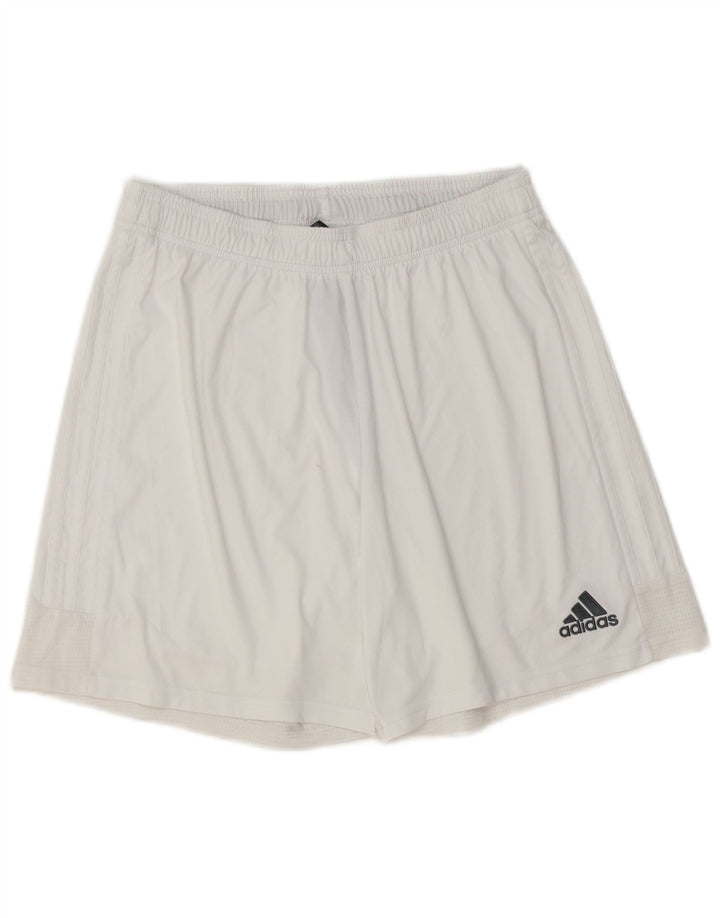 Męskie spodenki sportowe Adidas Aeroready, duże, białe, poliestrowe