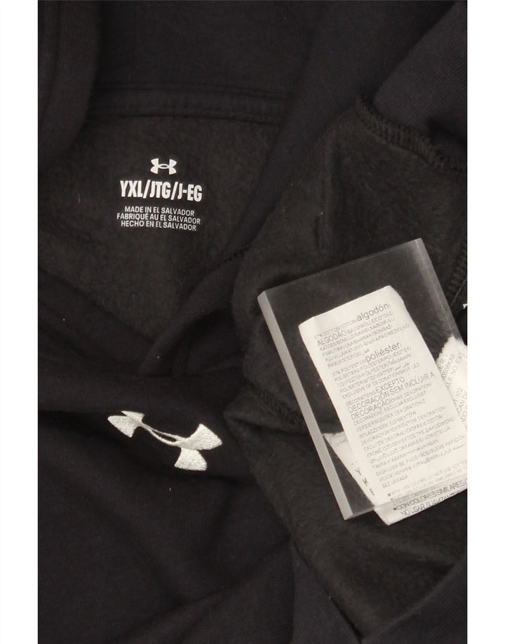 UNDER ARMOUR Chłopięcy sweter z kapturem 13-14 lat XL, czarny, bawełniany
