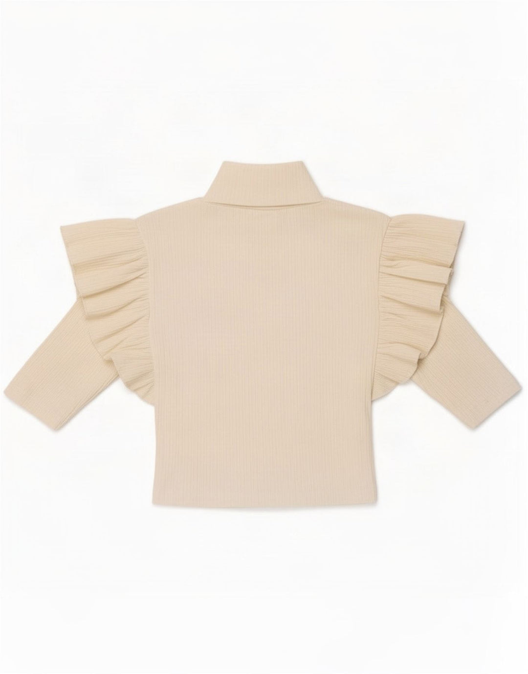 Damski krótki top Zara z rękawem 3/4, UK 8, mały, biały