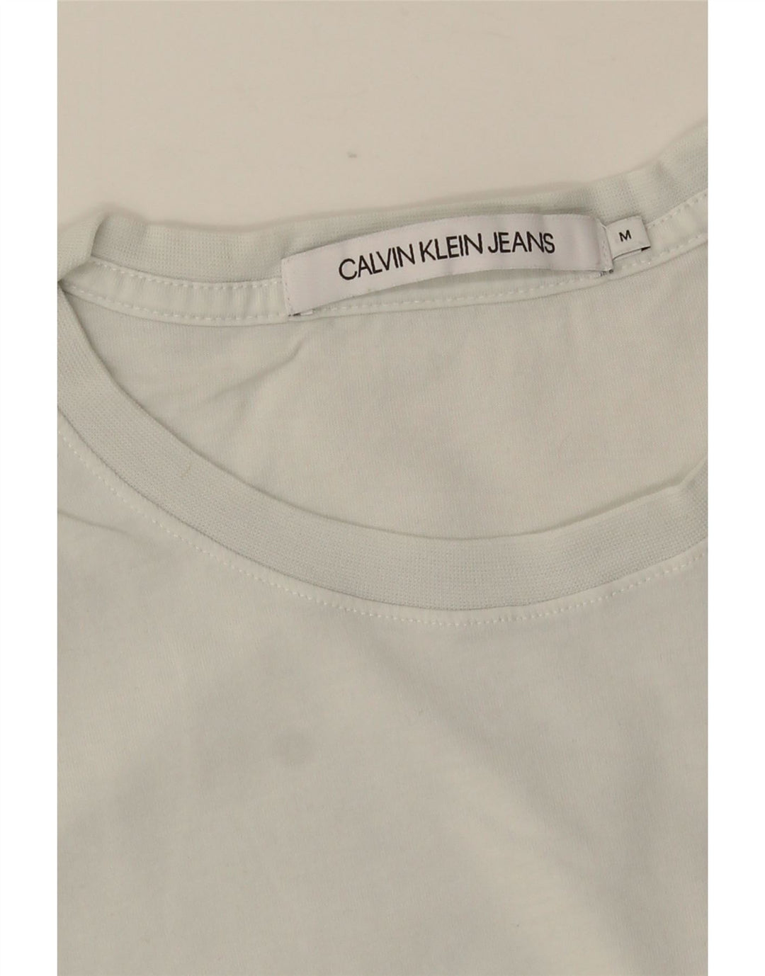 Męski T-shirt z grafiką CALVIN KLEIN JEANS, średni biały