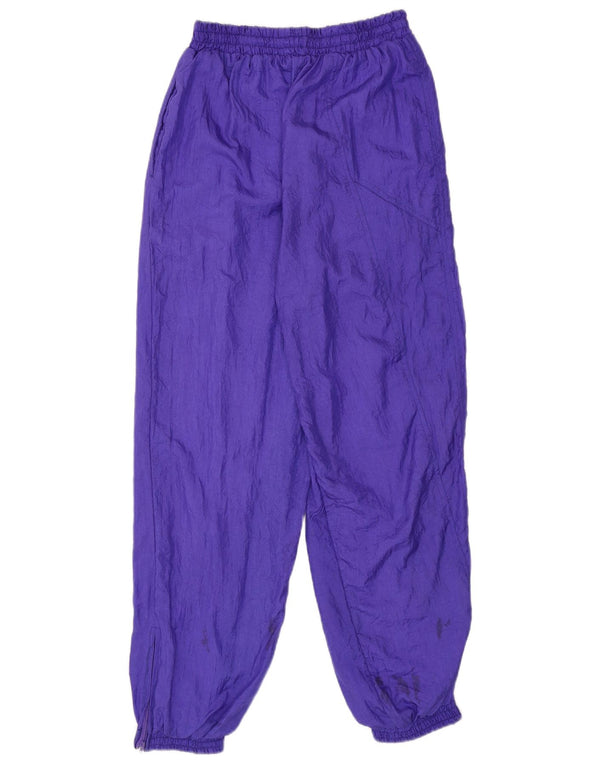 Męskie spodnie dresowe w stylu vintage, średniofioletowy nylon