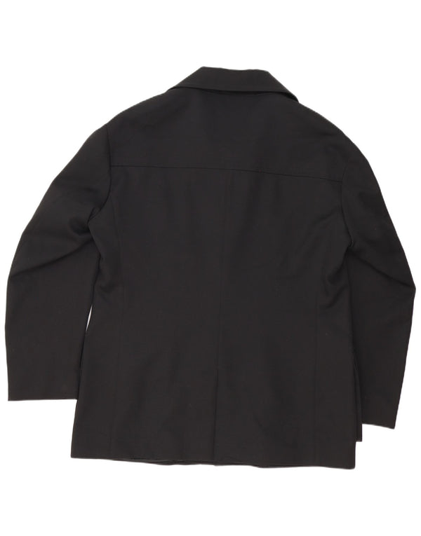 Męska marynarka zapinana na 4 guziki GEORGE MILLER UK 42 XL, czarny poliester