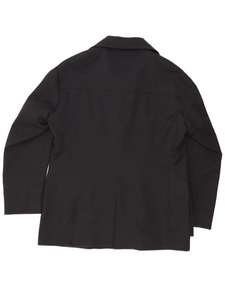 Męska marynarka zapinana na 4 guziki GEORGE MILLER UK 42 XL, czarny poliester