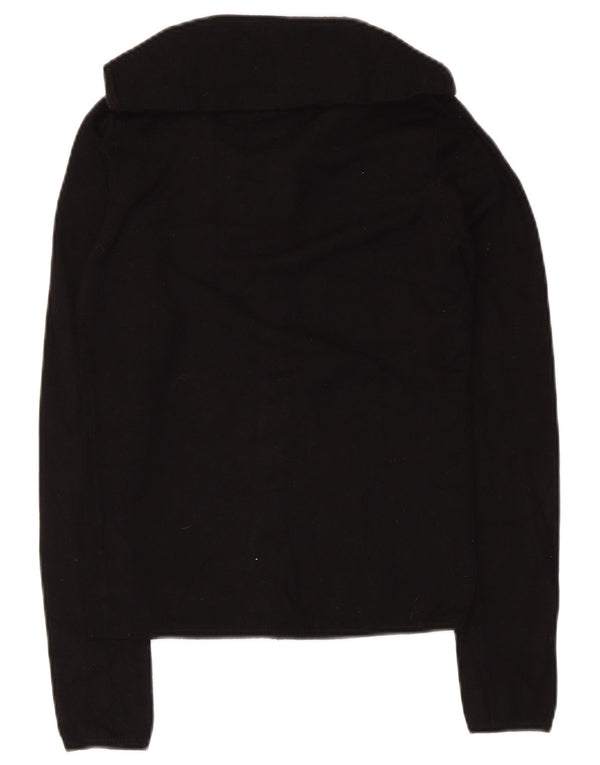 Sweter damski Zara UK 12, średni czarny sztuczny jedwab