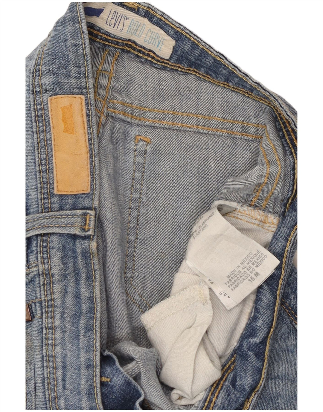Damskie jeansy Levi's Bold Curve Cropped W32 L24 Niebieskie bawełniane