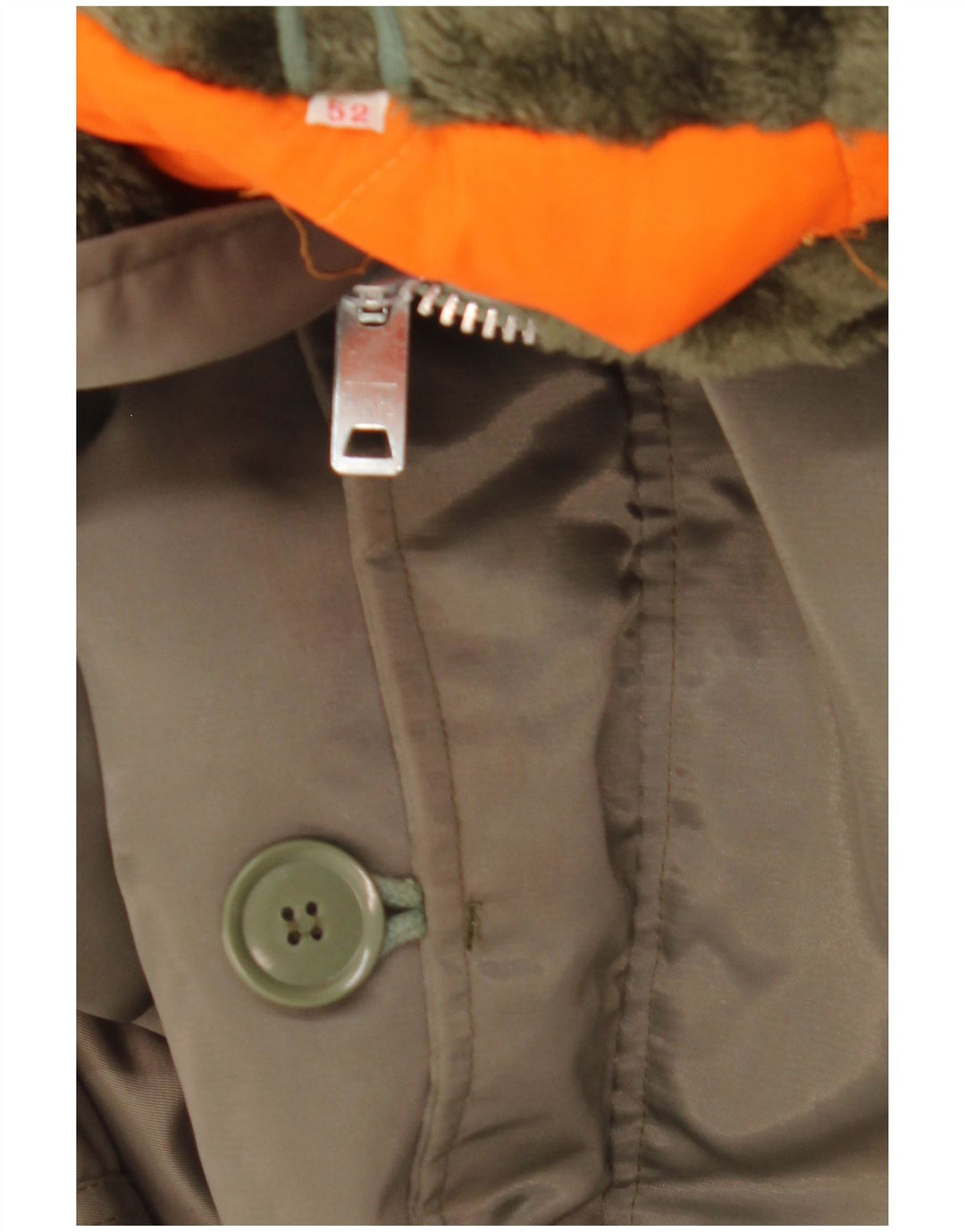 Męska kurtka parka z kapturem w stylu vintage IT 52 XL Khaki, poliamid