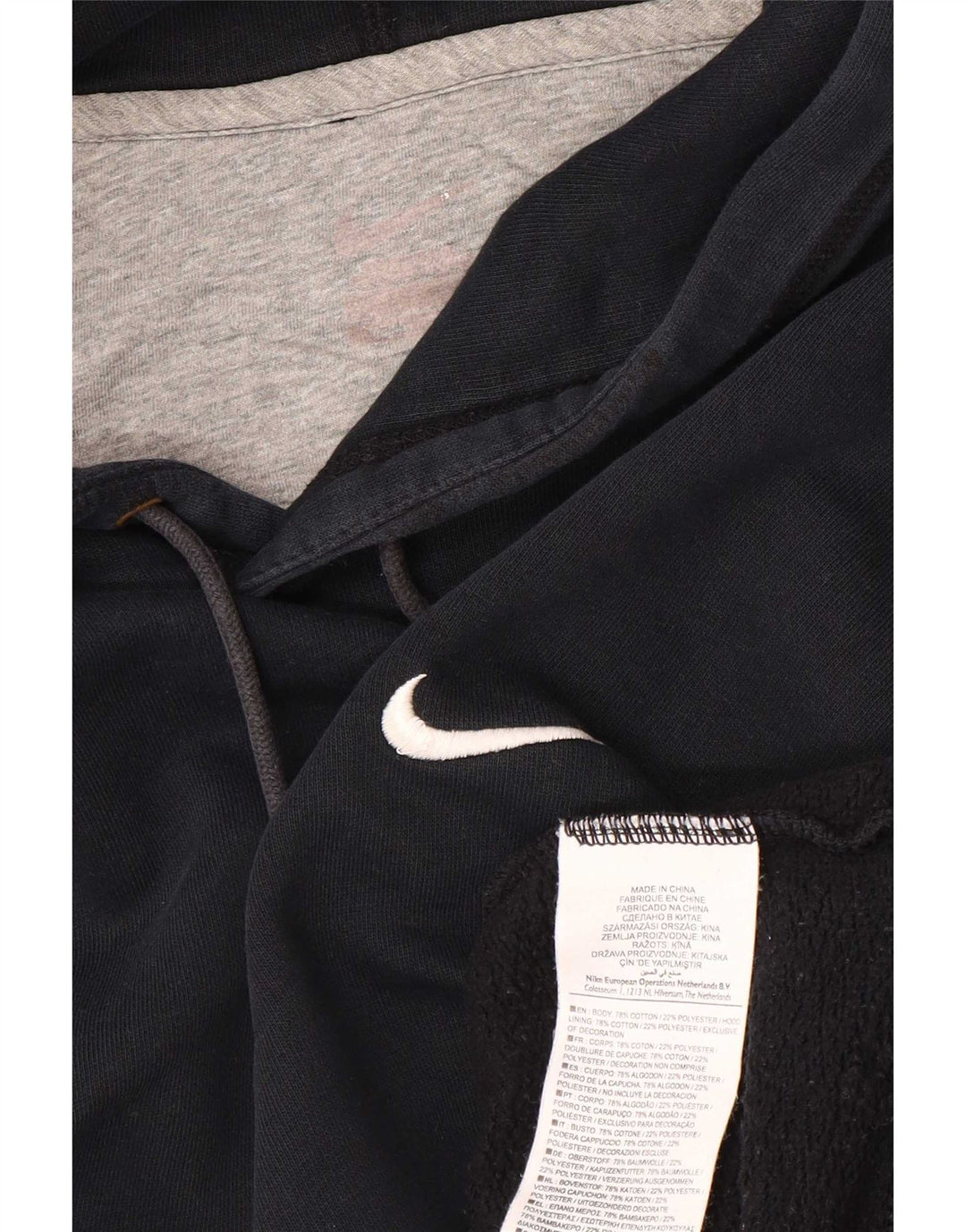 Męski sweter z kapturem Nike 2XL, czarny, bawełniany