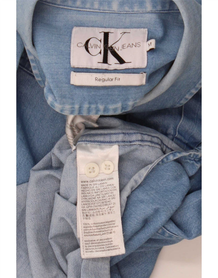 Męska koszula dżinsowa Calvin Klein Jeans o regularnym kroju, średnioniebieska, bawełniana