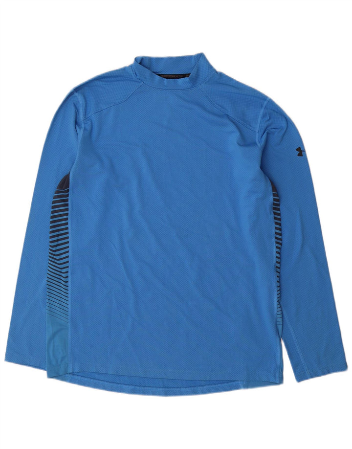 Under Armour Męski top z długim rękawem, duży, niebieski, poliestrowy