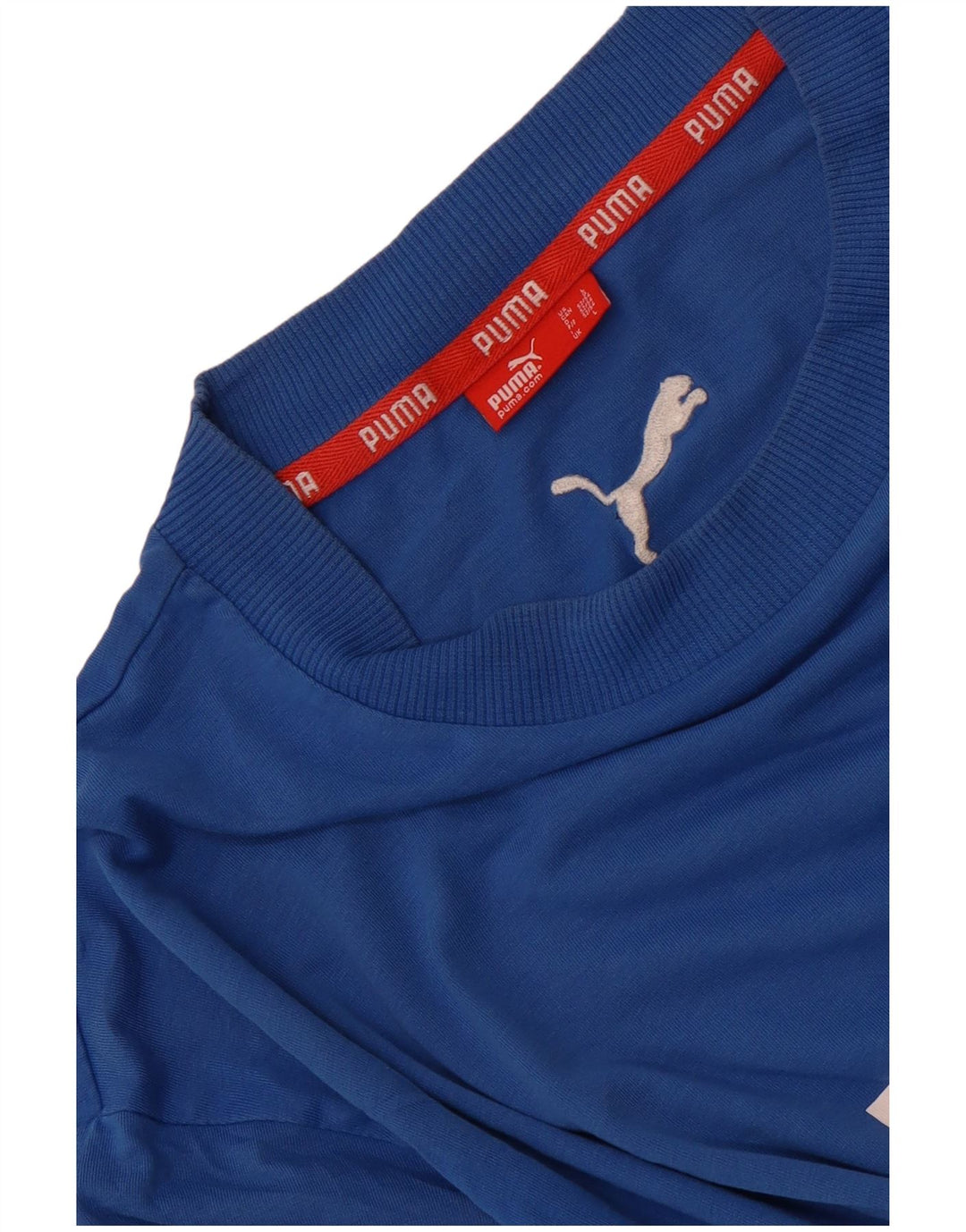 Męski T-shirt Puma z grafiką, duży, niebieski, bawełniany