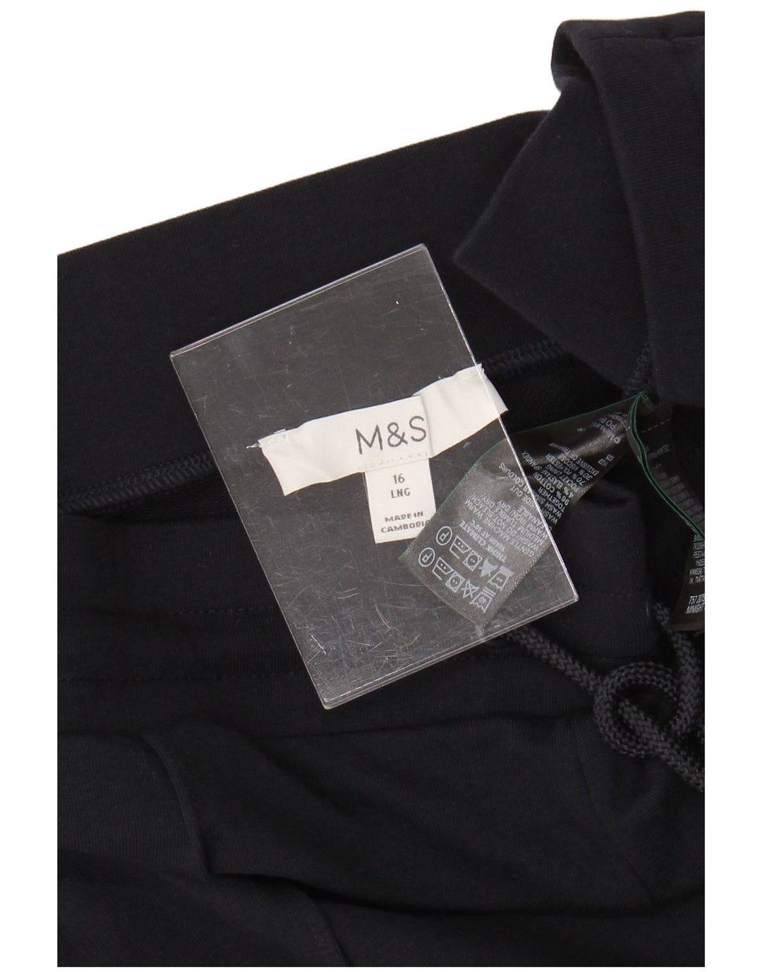 Damskie spodnie dresowe Marks & Spencer UK 16, duże, granatowe, bawełniane